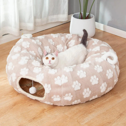 Cat Tunnel Bed for Indoor Cats