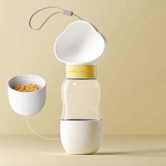 2-in-1 Portable Dog Water Bottle & Food Bowl
